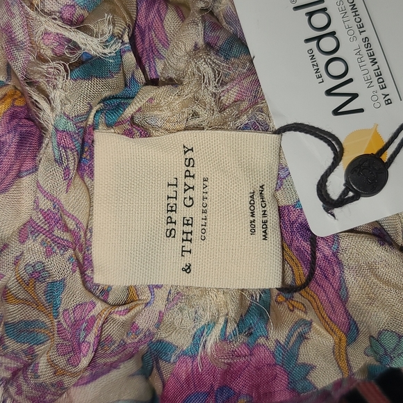 New spell designs lovebird vintage travel scarf love bird chamomile one size os - Picture 7 of 16